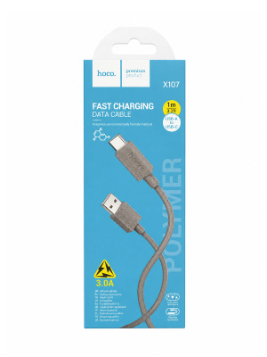Кабель Hoco X107 Type-C Gray (100см)